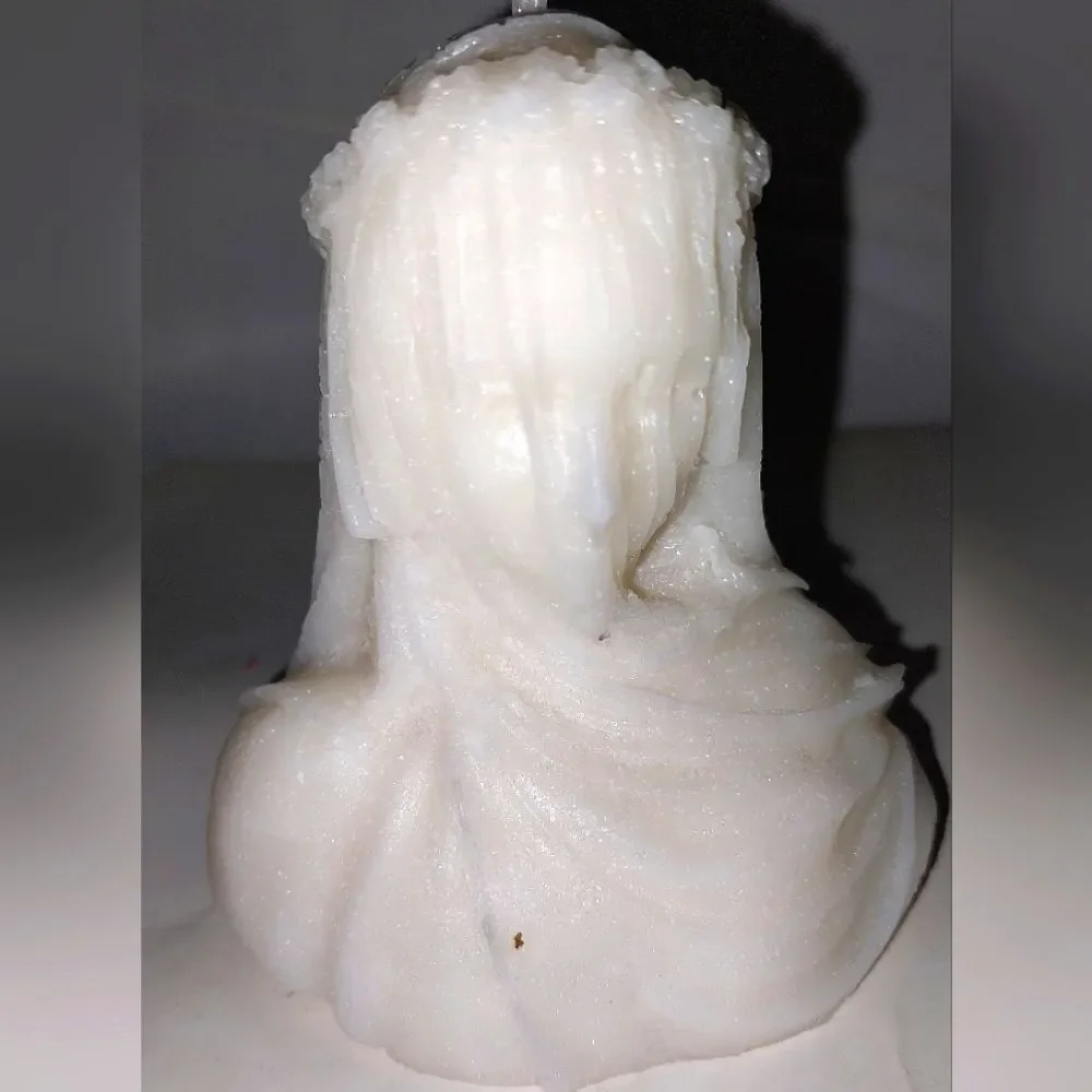Hand crafted limited edition veiled Lady candle